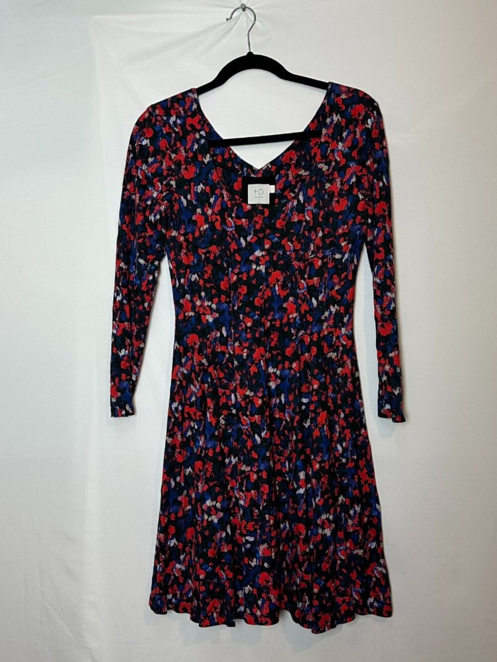 Anthropologie Red Floral Swing Dress by HD in Paris